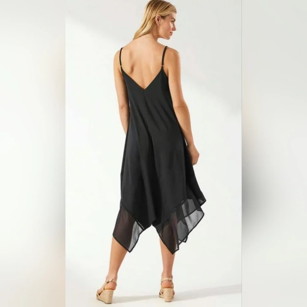 Tommy Bahama Black Scarf Midi Vacation Casual Dress Swim Cover-Up Resort‎ Wear - Picture 7 of 12
